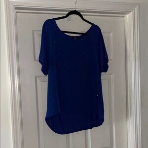 AGB Royal Blue Blouse with Sparkle Details